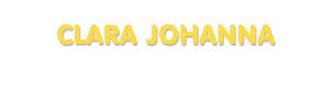 Der Vorname Clara Johanna